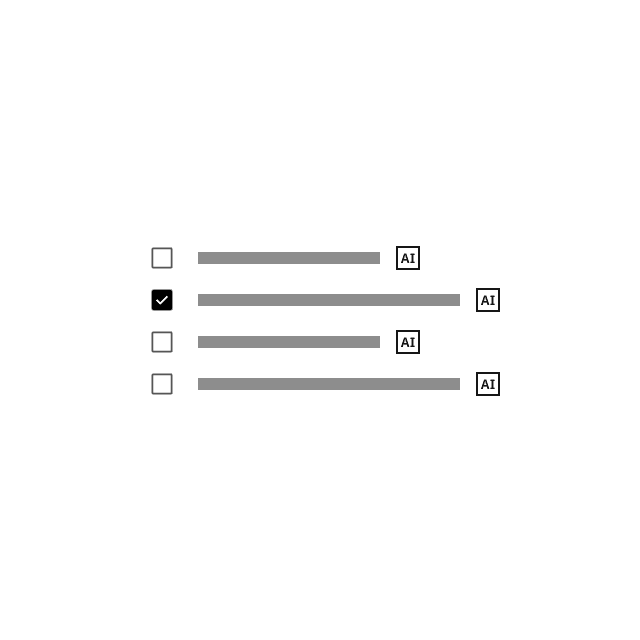AI checkbox